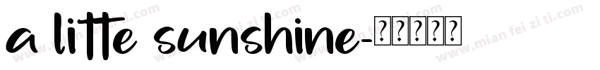 a litte sunshine字体转换